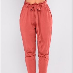 Fashion Nova. Tie waist pants.
